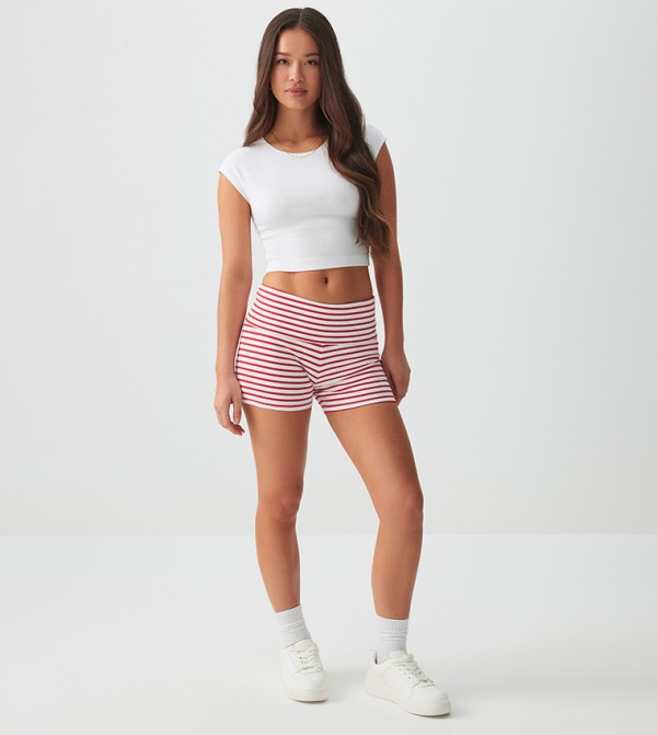 Solid Cap Sleeves Crop Top