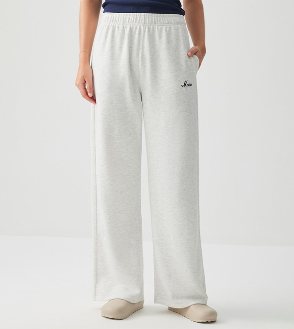 Elastic Waist Wide Leg Sweatpants