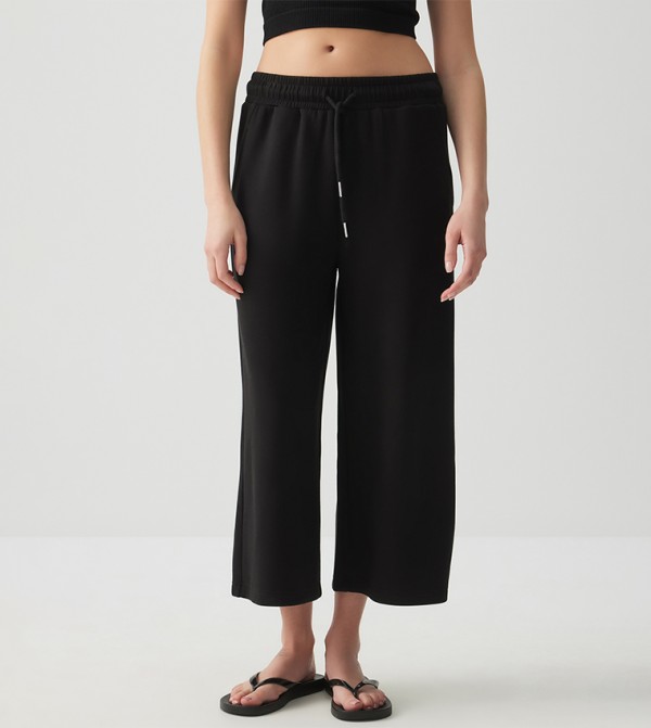 Drawstring Waist Crop Pants