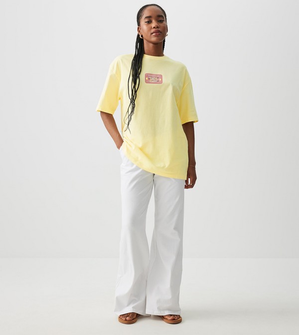 Printed Short Sleeves Oversized T-Shirt
