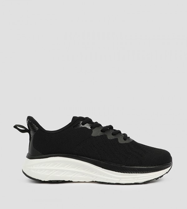 Textured Lace-Up Sneakers