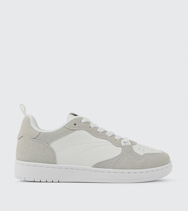 Color Block Lace-Up Sneakers