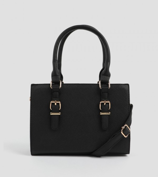 Textured Faux Leather Tote Bag