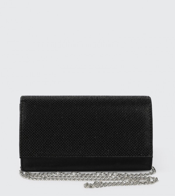 Embellished Satin Clutch Bag