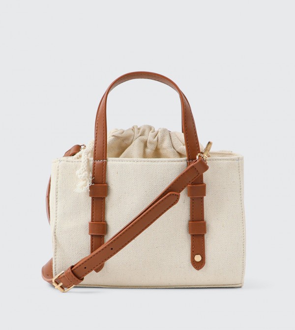 Contrast Trim Mini Tote Bag