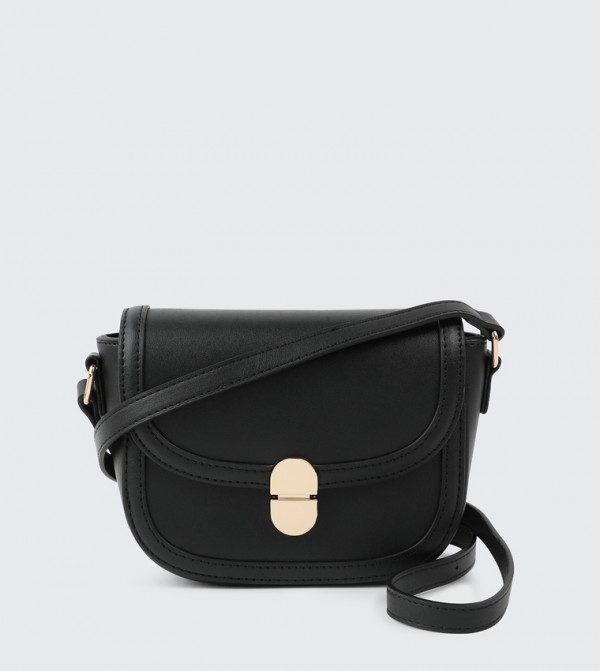 Snap Button Closure Saddle Bag