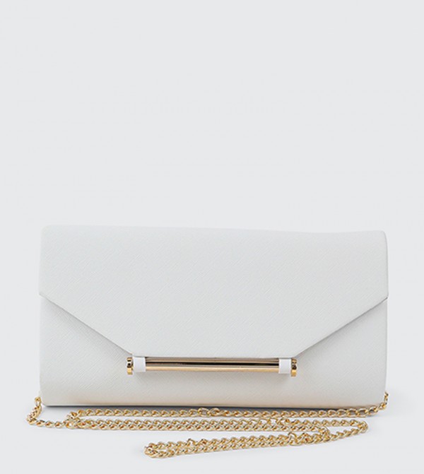 Textured Flap Clutch Bag