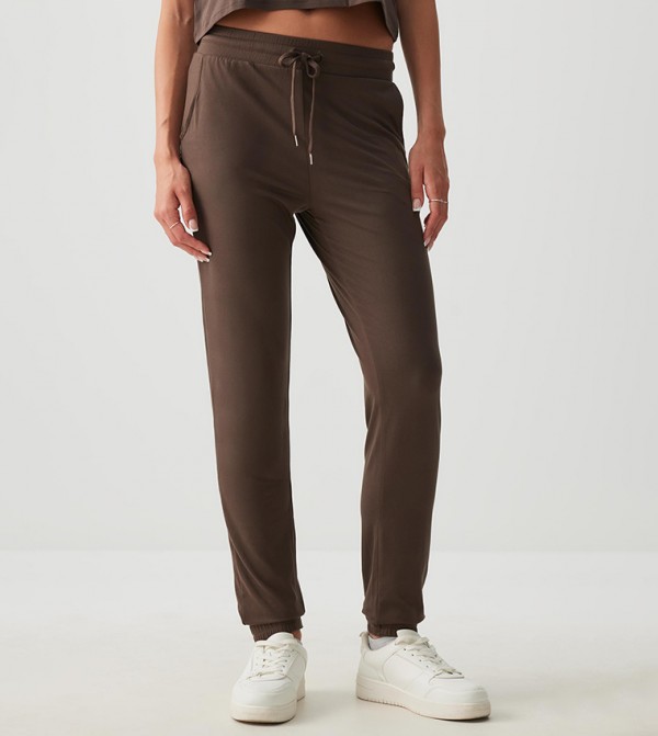 Drawstring Waist Slim Fit Joggers