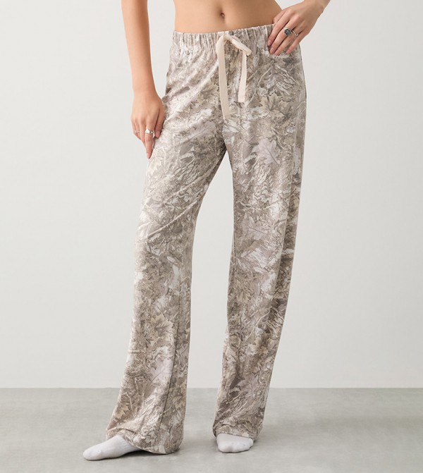 Printed Super Soft Flared Pajama Bottom