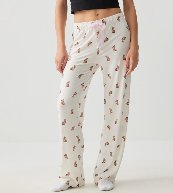 Printed Super Soft Flared Pajama Bottom