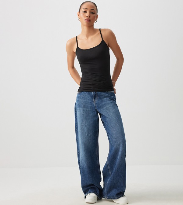 Solid Scoop Neck Cami Top