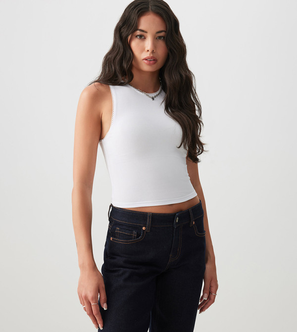 توب تانك مرن بحافة دانتيل