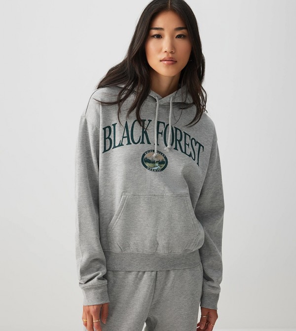 Printed Kangaroo Pocket Hoodie