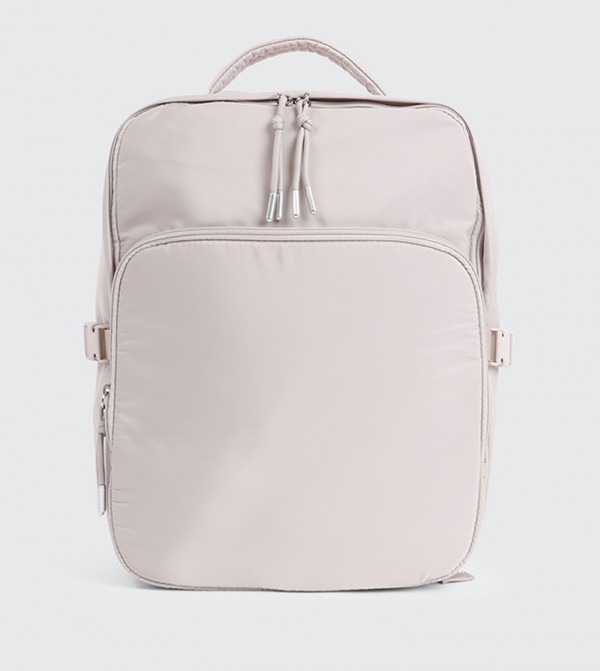 Solid Front Pocket Nylon Backpack