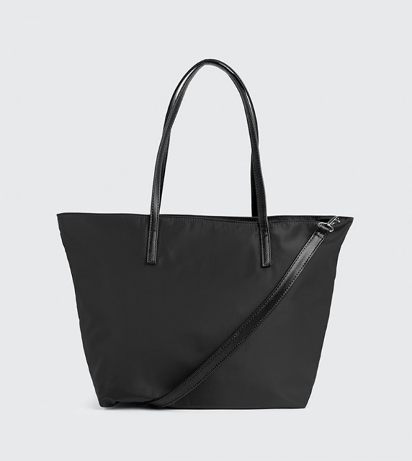 Solid Nylon Tote Bag