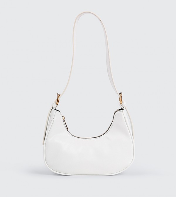 Textured Faux Leather Shoulder Bag