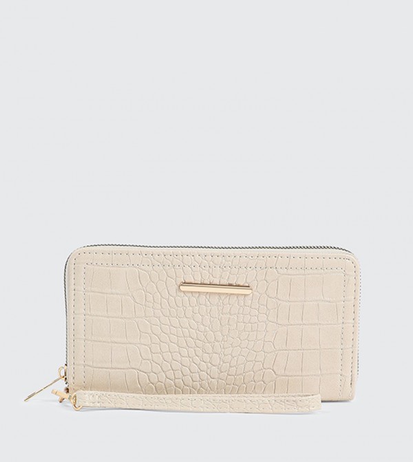 Textured Zip-Around Wallet