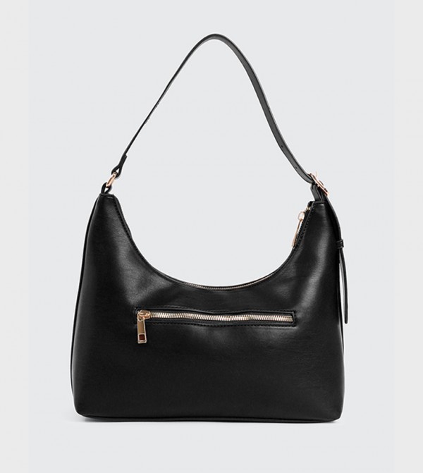 Textured Faux Leather Shoulder Bag