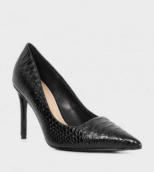 ASSURED Croc Textured Pumps