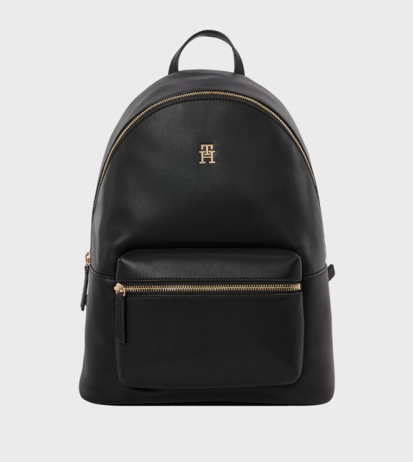 Logo Detail Zippered Backpack