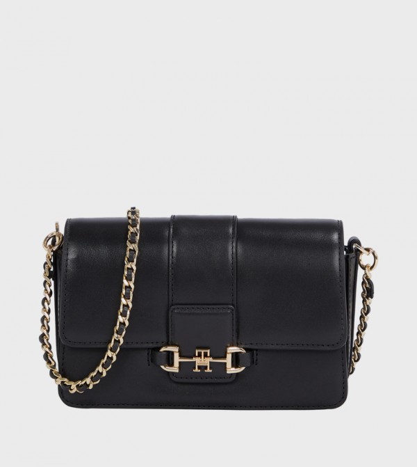 Monogram Detail Flap Crossbody Bag
