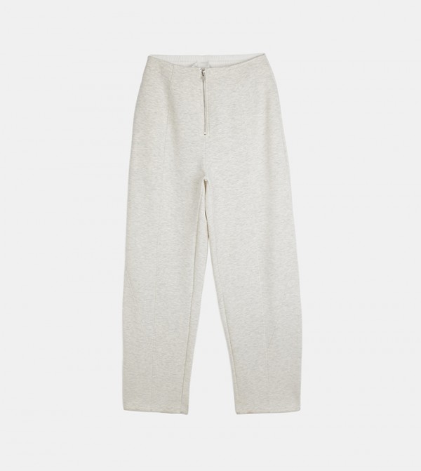 Zippered Straight Fit Sweatpants