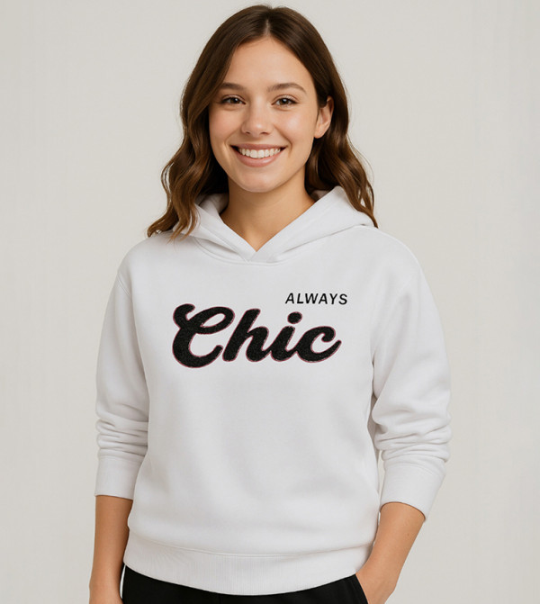 Printed Cotton Fleece Hoodie