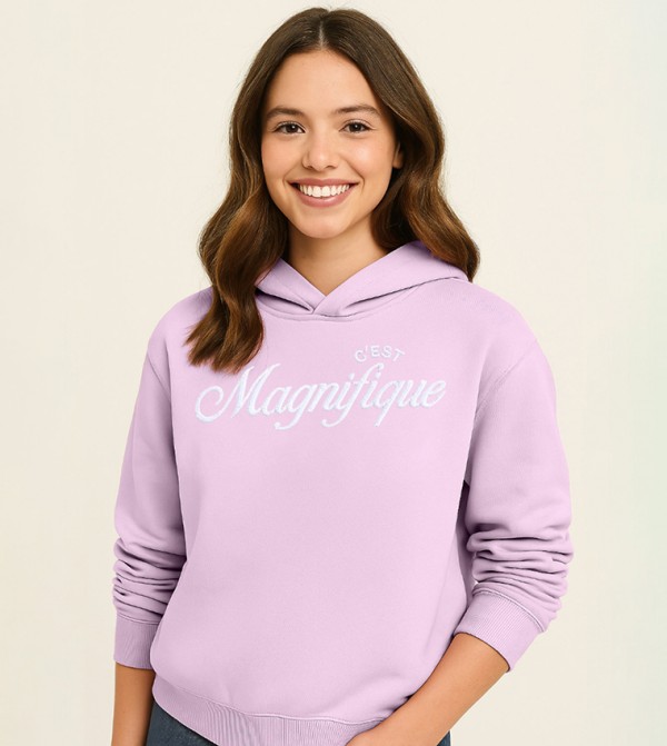 Printed Cotton Fleece Hoodie