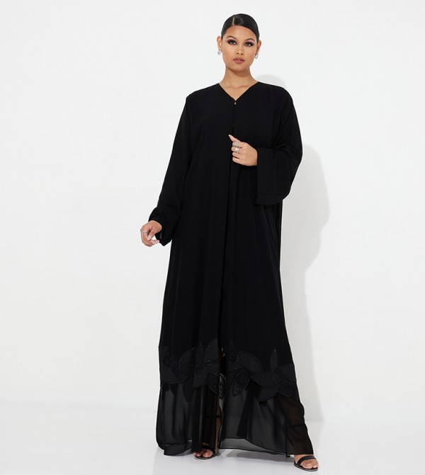 Embroidered Wide Sleeves Abaya