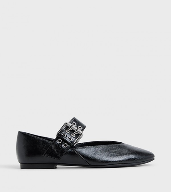 AZURRA Buckle Detail Flat Shoes