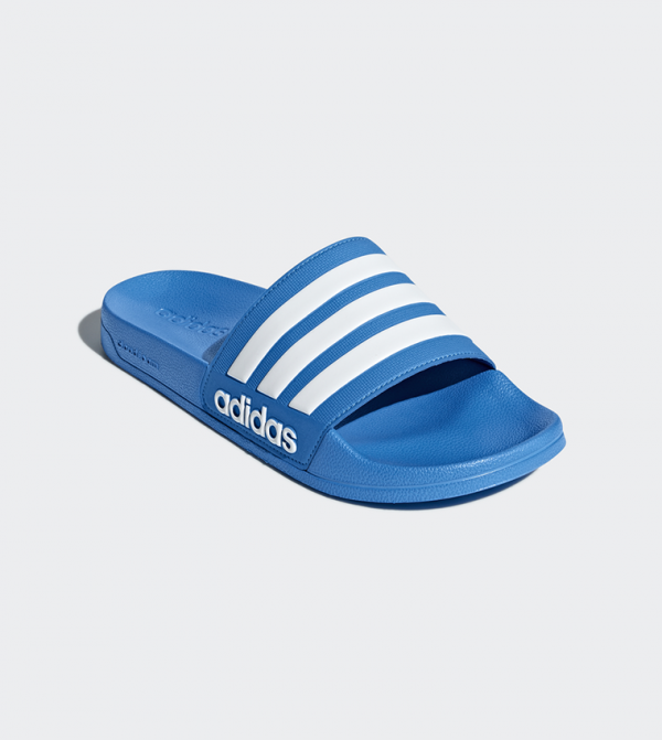 Adidas cloudfoam slides blue hotsell