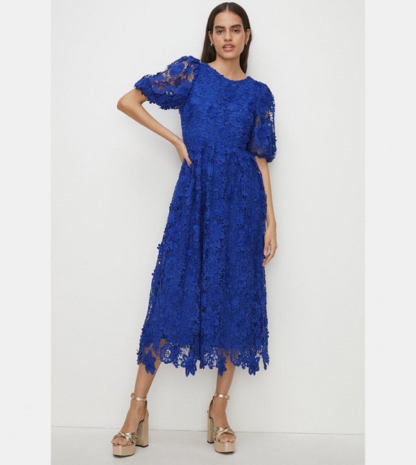 Oasis blue hot sale midi dress