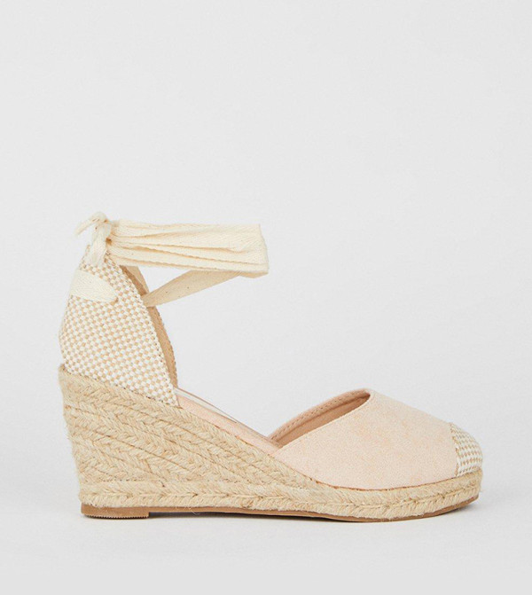 Buy Oasis Ankle Tie Espadrille Wedge Sandals In Pink 6thStreet Kuwait