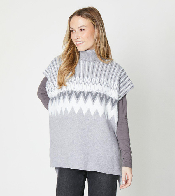 Travel City Scape Turtle Neck Tunic in Wine