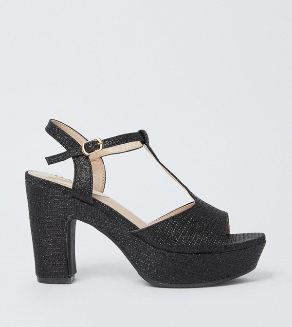 Oasis glitter online block heel