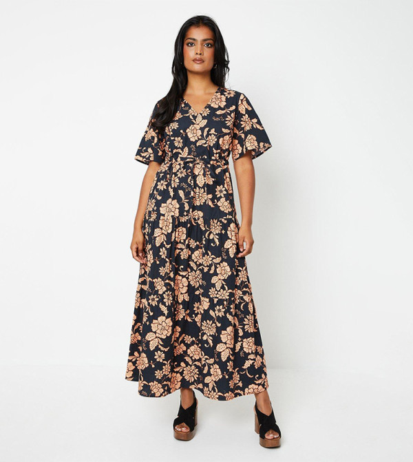 white deep v midi dress Jana Deep V Lace Midi Dress - $90