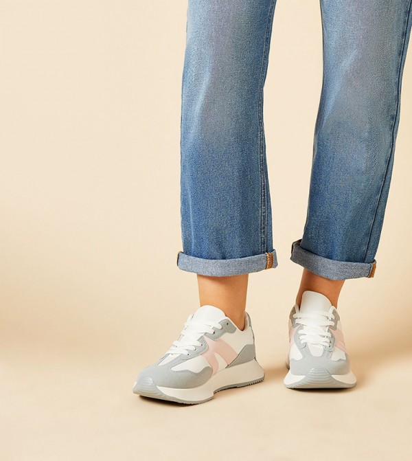 Boston Faux Suede Lace-Up Sneakers