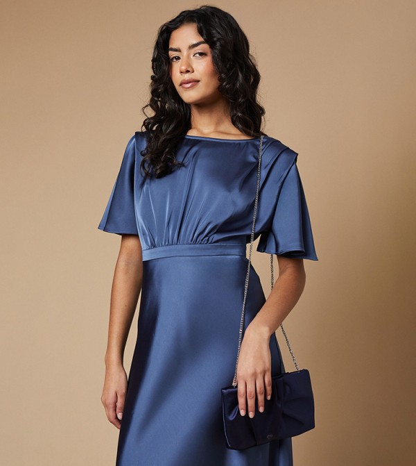 Ruched Satin Crossbody Bag