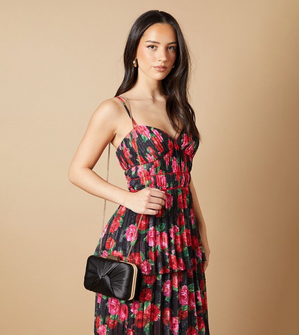 Satin Twist Clutch Bag