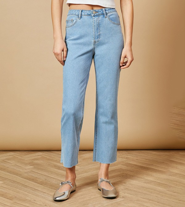 Cropped Slim Fit Jeans