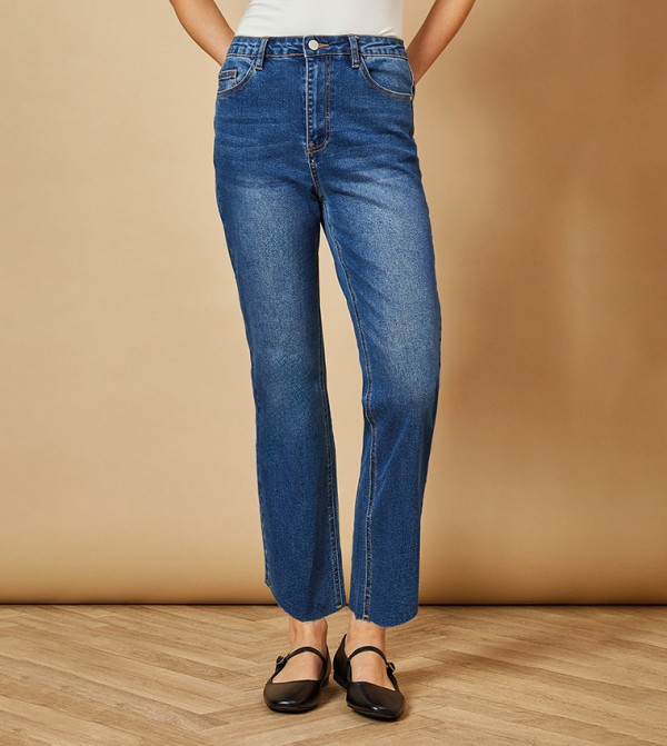 Faded Slim Fit Cropped Jeans