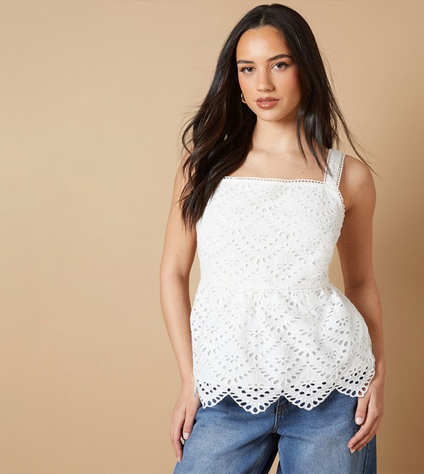 Broderie Strappy Top