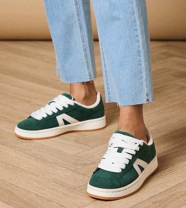 Dorianna Faux Suede Lace-Up Sneakers