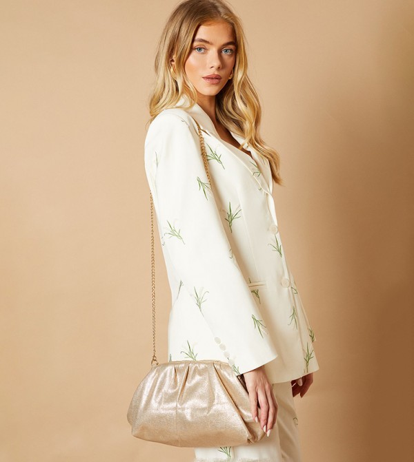 Liora Faux Leather Ruched Shoulder Bag