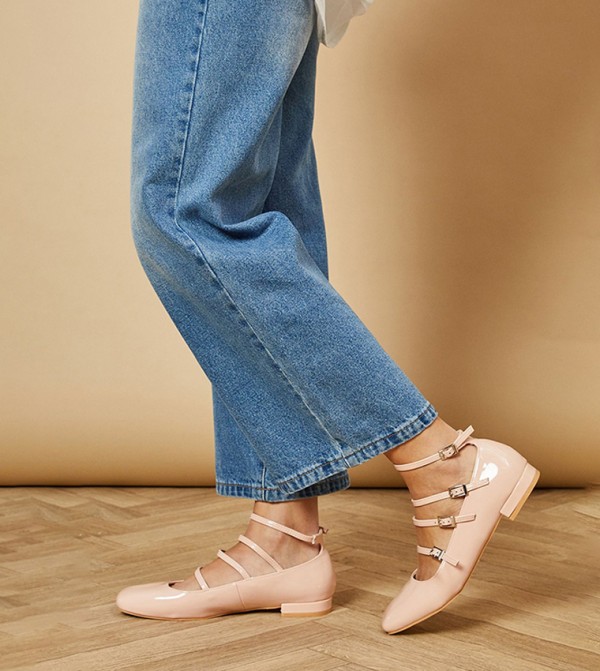 Charis Faux Leather T-Bar Chunky Mary Janes
