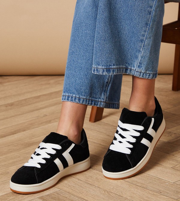 Leocadia Faux Suede Lace-Up Sneakers