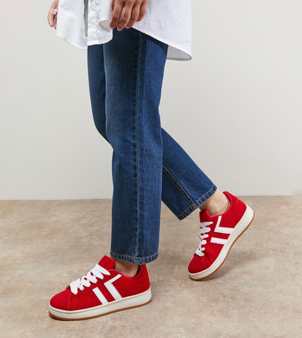 Leocadia Faux Suede Lace-Up Sneakers