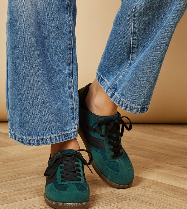 Anjali Faux Suede Lace-Up Sneakers