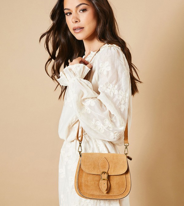 Polarisia Suede Saddle Bag
