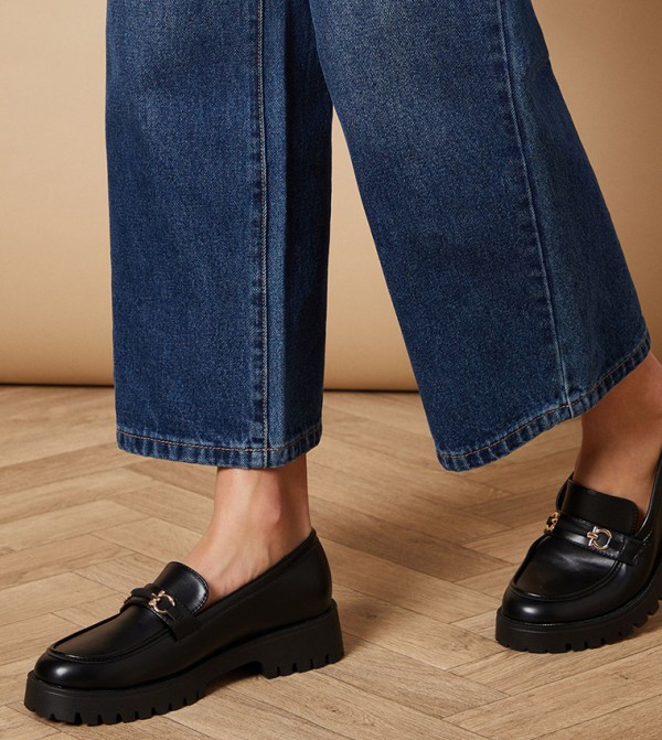 Zerrith Faux Leather Snaffle Detail Chunky Loafers